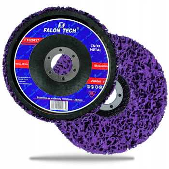 TARCZA ŚCIERNA WŁOSY MURZYNA DO USUWANIA RDZY WŁÓKNINA METAL INOX 125