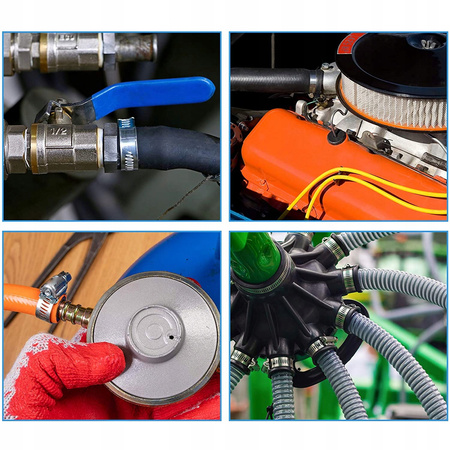 OPASKI ZACISKOWE ŚLIMAKOWE ZESTAW 40 szt. 13-38 mm