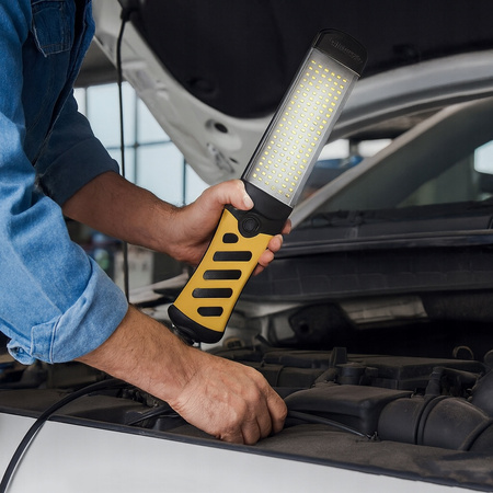 Latarka warsztatowa Lampka LED 20W - 100 diod, hak, magnes, przewód 10m