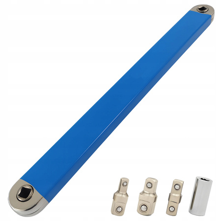 Klucz przekładniowy przedłużający grzechotkę adapter 3 szt. 1/4" 3/8" 1/2"