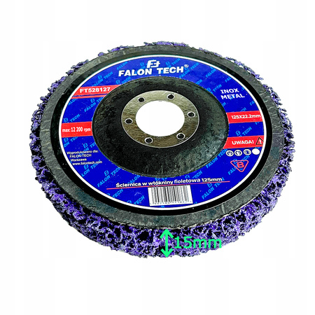 5x WŁOSY MURZYNA TARCZA ŚCIERNA DO USUWANIA RDZY WŁÓKNINA METAL INOX 125mm