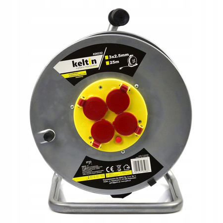 PRZEDŁUŻACZ BĘBNOWY BUDOWLANY 25M 3x2,5 NA BĘBNIE