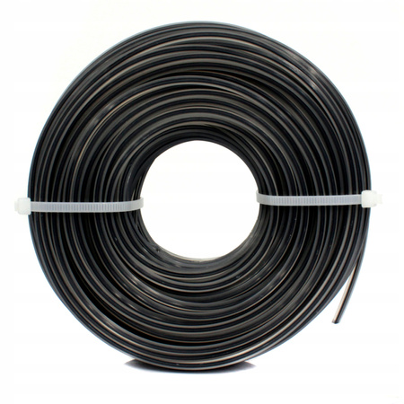 ŻYŁKA TNĄCA DO KOSY KWADRAT 2.4mm 50m ZBROJONA