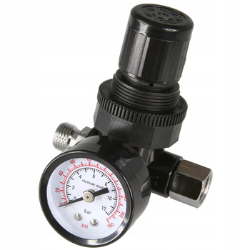 REDUKTOR CIŚNIENIA POWIETRZA REGULATOR 1/4" DO PISTOLETU MANOMETR