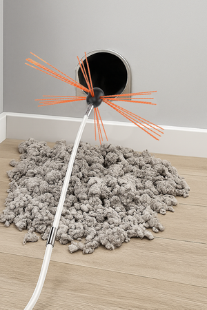 ZESTAW SZCZOTKA DO CZYSZCZENIA KOMINA OD DOŁU NA WIERTARKĘ 10m TURBO ORKAN