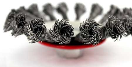 SZCZOTKA DRUCIANA BOCZNA 100 mm M14 DRUT SKRĘCANY