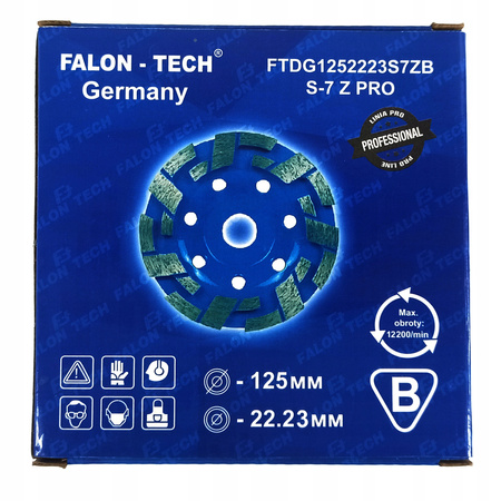 TARCZA GARNKOWA DO SZLIFOWANIA BETONU 125mm