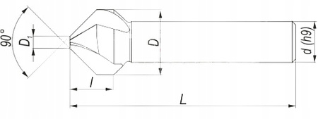 ZESTAW FREZ STOŻKOWY POGŁĘBIACZ FAZOWNIK 90st 6szt