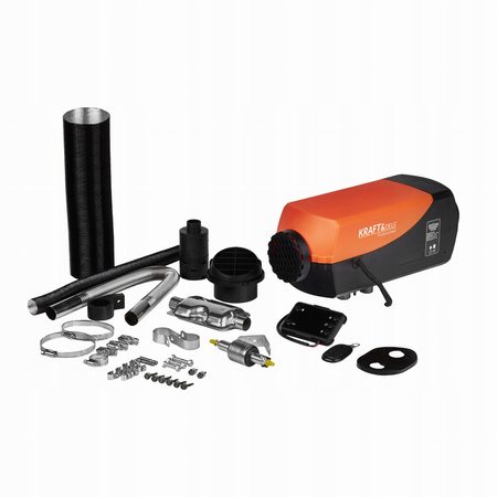 Nagrzewnica olejowa 8kW 12V LCD Pilot - Ogrzewanie postojowe Dmuchawa