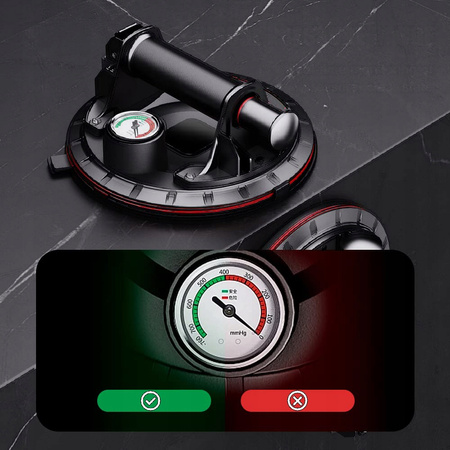 UCHWYT PRZYSSAWKA PRÓŻNIOWA Z POMPKĄ DO PRZENOSZENIA SZYB PŁYTEK GLAZURY