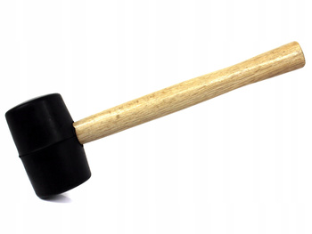 MŁOTEK GUMOWY Z DREWNIANĄ RĄCZKĄ 0,5 kg /16 Oz