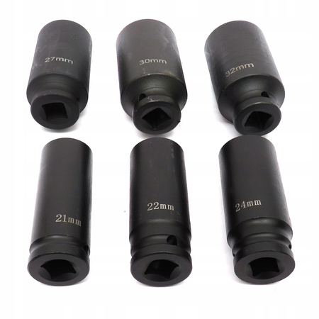 ZESTAW NASADEK NASADKI UDAROWE 1/2" 8-32 mm 35 szt. DŁUGIE KRÓTKIE WALIZKA