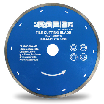 PROF. TARCZA DIAMENTOWA 250 x 30 x1.6 RAPID LASER