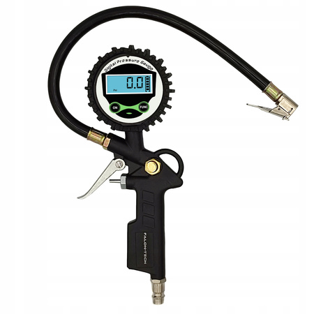 PISTOLET DO POMPOWANIA KÓŁ CYFROWY MANOMETR LCD POMPKA SAMOCHODOWA 18 BAR