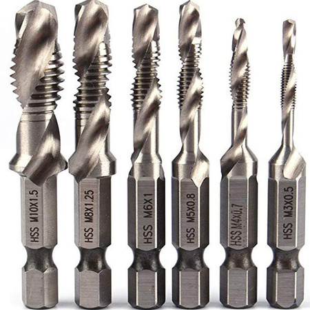 WIERTŁA GWINTUJĄCE HSS M3 - M10 GWINTOWNIKI 6 EL.