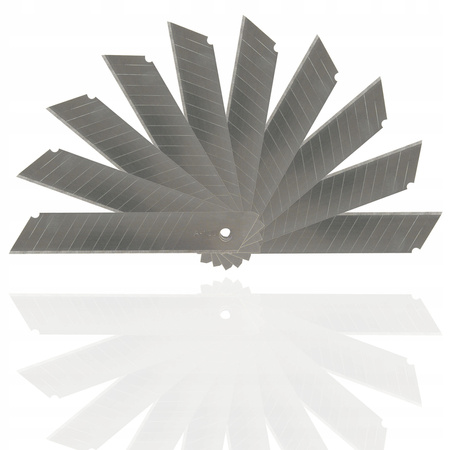 OSTRZA DO NOŻA OSTRZE WYMIENNE ŁAMANE 18 mm 10szt.