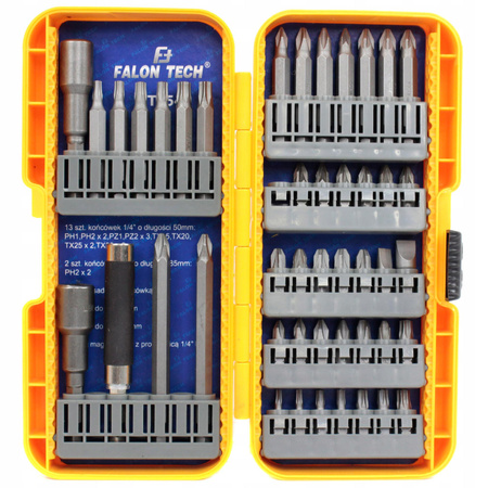 ZESTAW BITÓW BITY KOŃCÓWKI NA WKRĘTARKĘ 45szt.