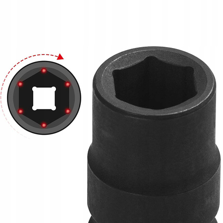 NASADKA UDAROWA DŁUGA 1/2'' 27mm DO KÓŁ NA KLUCZ