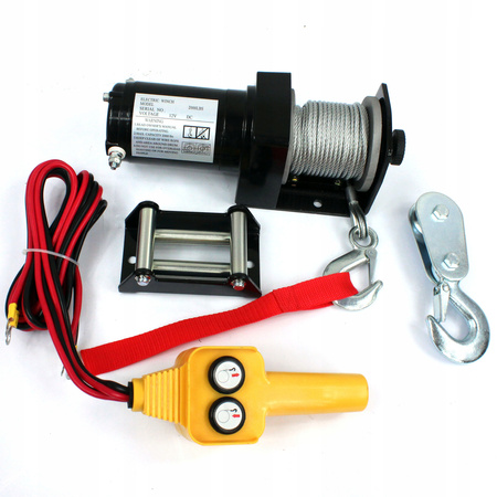 WYCIĄGARKA ELEKTRYCZNA QUAD 2500 LBS 12V + PILOT