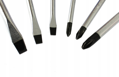 ZESTAW WKRĘTAKI ŚRUBOKRĘT PŁASKI KRZYŻAK PH 6el