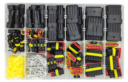 ZŁĄCZA ELEKTRYCZNE Superseal HERMETYCZNE WTYCZKI 1-6 PIN ZESTAW 622szt.