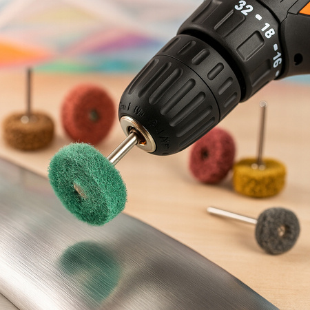 SZCZOTKI POLERSKIE SZCZOTKA DO MINI SZLIFIERKI TYPU DREMEL 20 MM 50 EL.