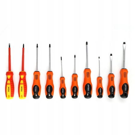 ZESTAW ŚRUBOKRĘTÓW 10el. wkrętaki śrubokręty izolowane do 1000V