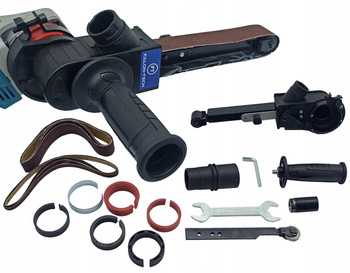 PRZYSTAWKA SZLIFIERKI DO SZLIFOWANIA POLEROWANIA SPAWÓW RUR PILNIK TAŚMOWY