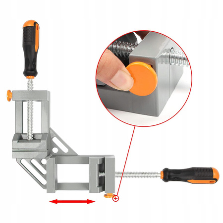 ŚCISK STOLARSKI KĄTOWY KRZYŻOWY IMADŁO 90st 65mm