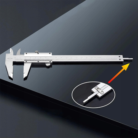 SUWMIARKA NONIUSZOWA TRADYCYJNA 150 MM ETUI INOX