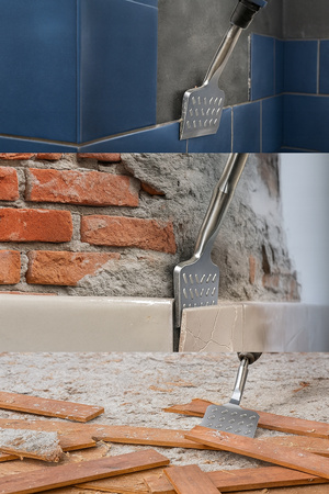 Dłuto podgięte SDS Plus 165x75 mm - do skuwania płytek i tynku