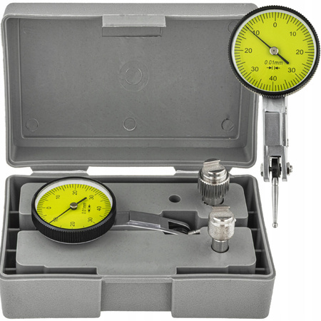 CZUJNIK ZEGAROWY WSKAŹNIK ZEGAROWY UCHYLNY 0,8 MM ZEGAR MAŁY TARCZA 30 MM