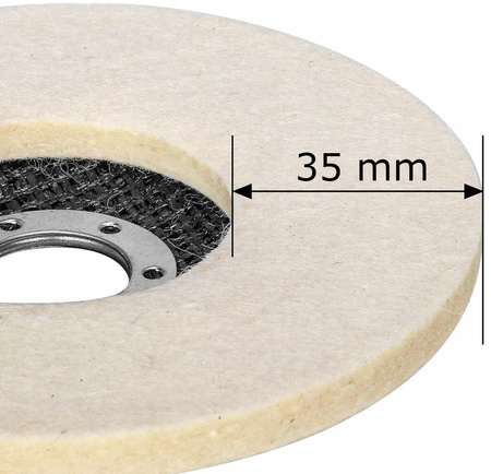 TARCZA POLERSKA FILCOWA FILC PEŁNA 125mm