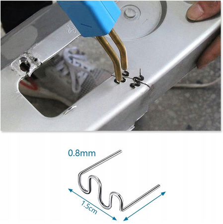 ZSZYWKI DO ZGRZEWARKI DO PLASTIKU SPAWARKI FALA 0,8MM ZESTAW SPINKI RS28