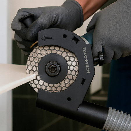 OSŁONA TARCZY SZLIFIERKI KĄTOWEJ PRZECIWPYŁOWA DO USUWANIA PYŁU 115-125 mm