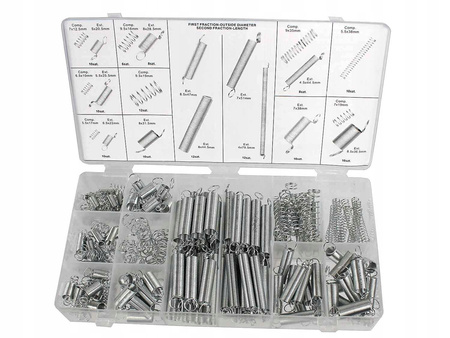 ZESTAW SPRĘŻYNEK SPRĘŻYNKI 200 SZT MIX