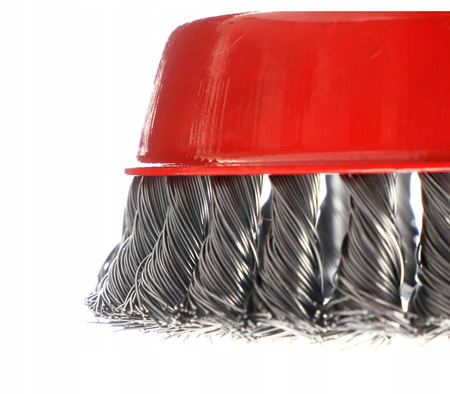 SZCZOTKA DRUCIANA 65 mm M14 DRUT STALOWY SKRĘCANY