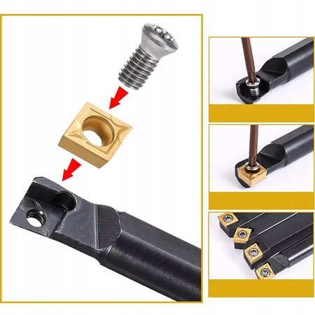 ZESTAW NOŻY TOKARKISCH SKŁADANYCH NÓŻ TOKARSKI TOKARSKIE 12x12mm 18el