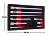 KOMPLET PRZEDŁUŻEK UCHYLNYCH 1/2" 1/3" 3/8" STAL CRV PRZEDŁUŻKA 9 EL. WKŁAD