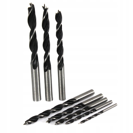 Zestaw wierteł do drewna 8 szt. wiertło 3-10 mm