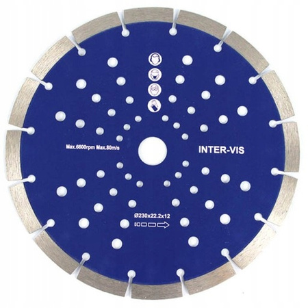 TARCZA DIAMENTOWA SEGMENT 230 x 22 x 12mm I-VIS