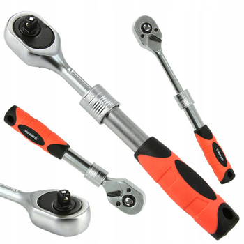 GRZECHOTKA TELESKOPOWA 1/4'' rozsuwana 165-215 mm TRZESZCZOTKA