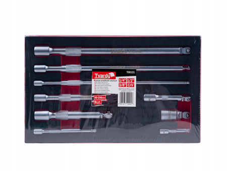KOMPLET PRZEDŁUŻEK UCHYLNYCH 1/2" 1/3" 3/8" STAL CRV PRZEDŁUŻKA 9 EL. WKŁAD