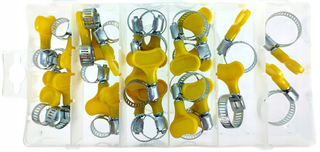 OPASKI ZACISKOWE ŚLIMAKOWE Z MOTYLKIEM M12-M25 x26