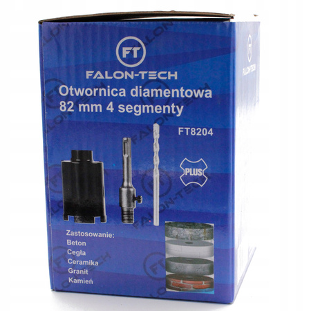 OTWORNICA DIAMENTOWA 82mm /4 M16 SDS+ WIERTŁO DO BETONU CEGŁY SILIKATU