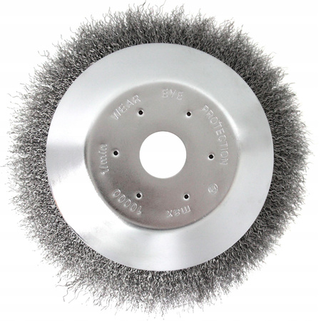 DRUCIAK TARCZA SZCZOTKA DRUCIANA KARBOWANA DO KOSY CHWASTY 200 x 25,4 mm