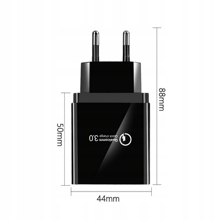 ŁADOWARKA SIECIOWA SZYBKA QUICK CHARGE 3.0 3xUSB