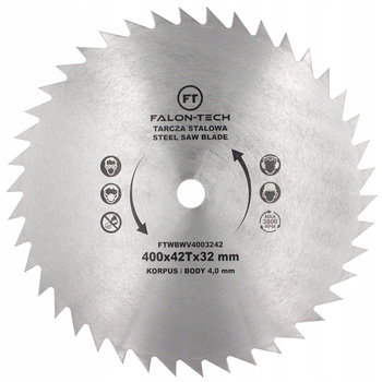PIŁA TARCZOWA STALOWA ZWYKŁA BEZ WIDII 400x32 T42