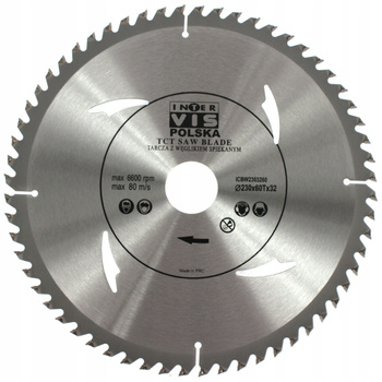 TARCZA PIŁA DO DREWNA WIDIA 230 / 32 T60 INTER