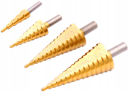 ZESTAW WIERTŁO STOPNIOWE STOŻKOWE TYTAN 4-32mm 4el